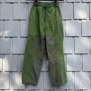 Suay LA - green patchwork work pants - unisex XXS